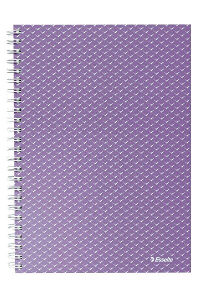Esselte Caiet spiralat de birou A5, 80 de coli, copertă cartonată lavandă, cu...