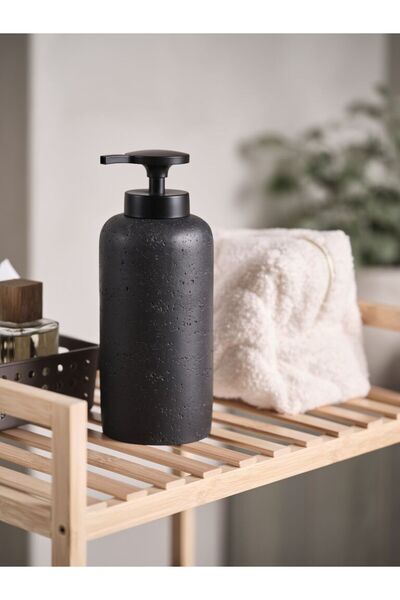 mastercat Liquid Soap Dispenser Stone Concrete Look Black XL