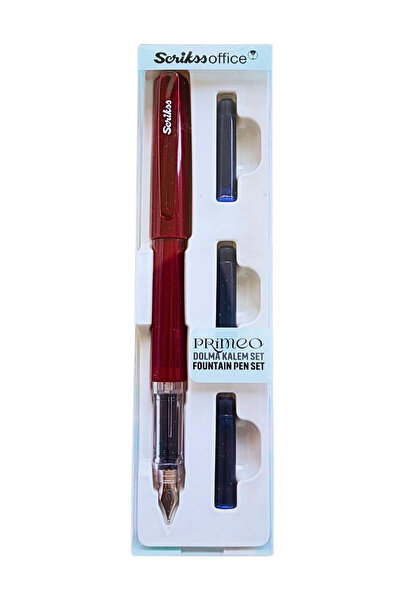 Wiz Design WizDesign Scrikss Primeo Dolmakalem Set M Kırmızı Uç (3'lü Siyah K...