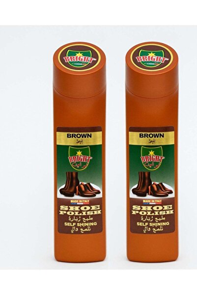 Bright ملمع أحذية بني (عبوة من قطعتين)