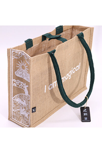 Hophera Hop Hare Jute Bag "I'm Magical", India, 38 x 27 x 11 cm