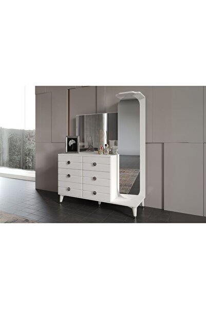 Doressa Home Assen White Boy Aynalı Şifonyer