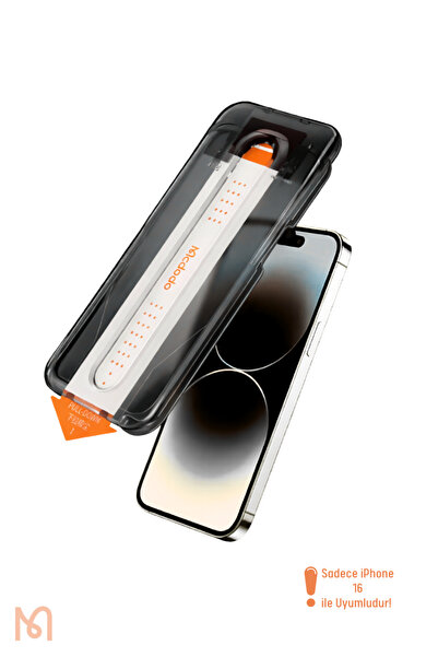 Mcdodo واقي شاشة زجاجي AutoFit متوافق مع iPhone 16 من PF-6864 مع أداة تركيب H...