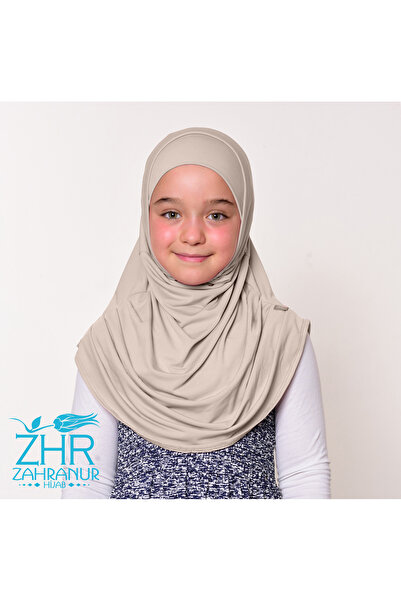 ZAHRANUR HİJAB Çocuk Pratik Kolay Kullanım Başörtü Eşarp (Bone Dahil)