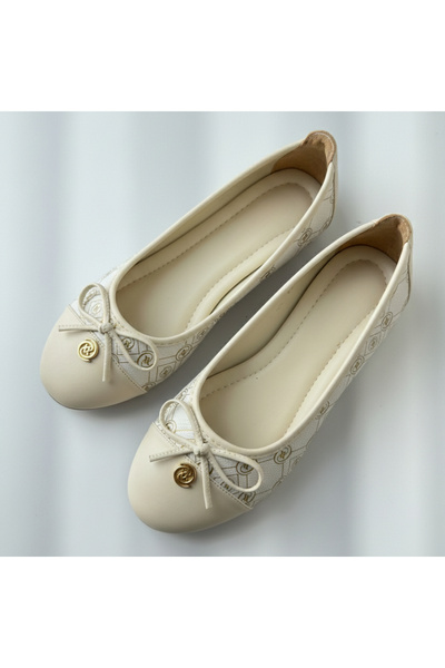 TopukTrend Women's Ballerina Leather Bow Ballerinas |   Orthopedic Soles, Comfortable and Stylish Casual Shoes