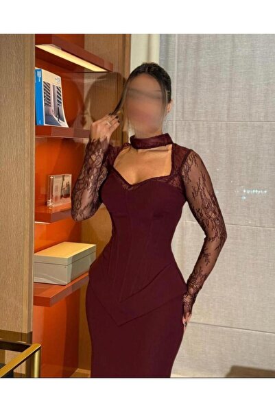 Genenic فستان سهره ماسك على الجسم بشكل أنيق