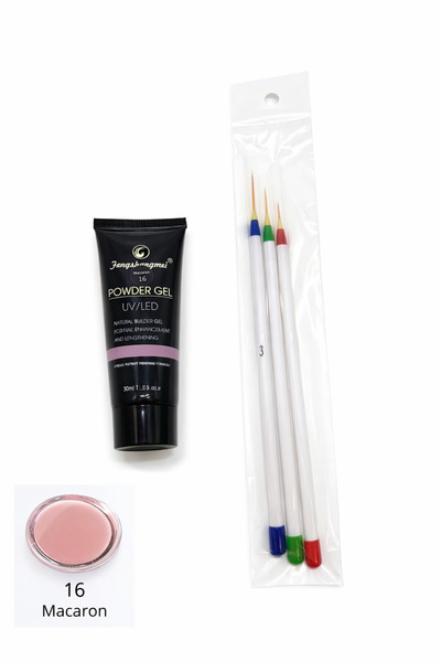 FSM Polygel for nail construction, 30 ml, UV/LED – Macaron 16