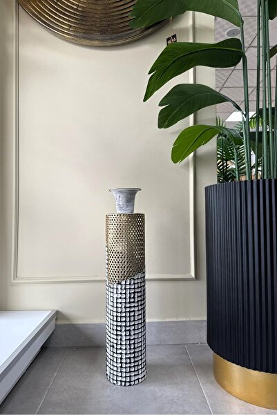 HERA DEKOR Imported Metal Floor Vase