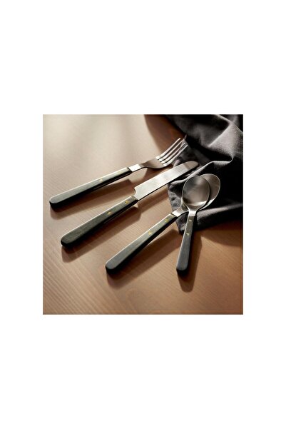IKEA 6-Person Cutlery Set, Black, 24 Pieces