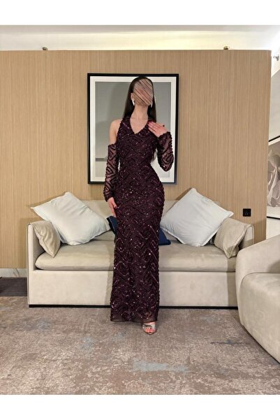 Genenic Dark purple evening dress