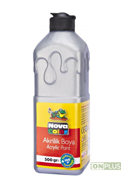 NEON PLUS Gümüş Renk Akrilik Boya 600 Gram Etkinlik, Boyama, Workshop