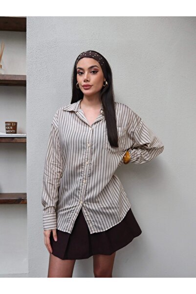 ESRAHELVACI Pinstripe Shirt with Front Pockets