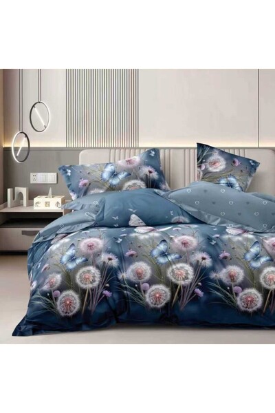 Pucioasa Finet elastic bed linen, 6 pieces, Blue Dandelion fluff