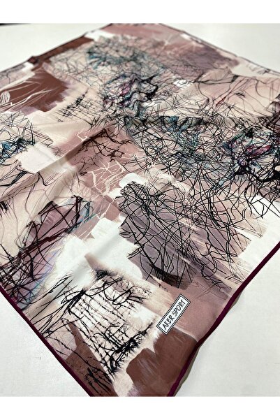 Aker Sport Soft Eşarp Gül Kurusu Geometrik Desen IST 7711223 - 941