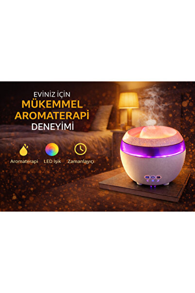 SMAYLİNG LED Işıklı Hava Nemlendirici - Ultrasonik Aroma Difüzör – Sessiz Çal...