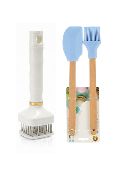 Generic High-quality cooking utensil set: multi-colored silicone spoon + brus...