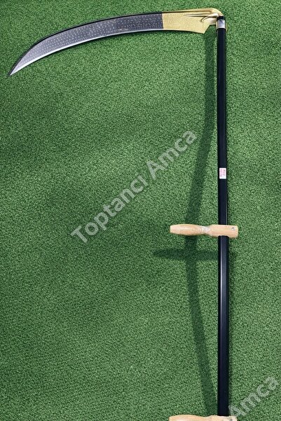 Toptancı Amca Yerli Üretim Demir Saplı Ahşap Tutacaklı Komple Tırpan – 160 cm...