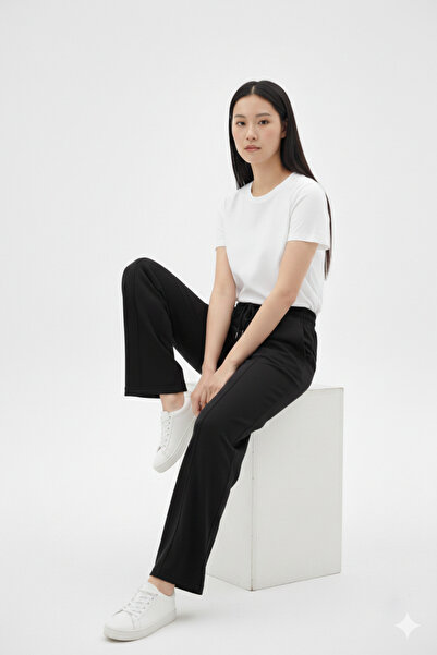 CNG MODA Women's Striped Wide Leg Sweatpants