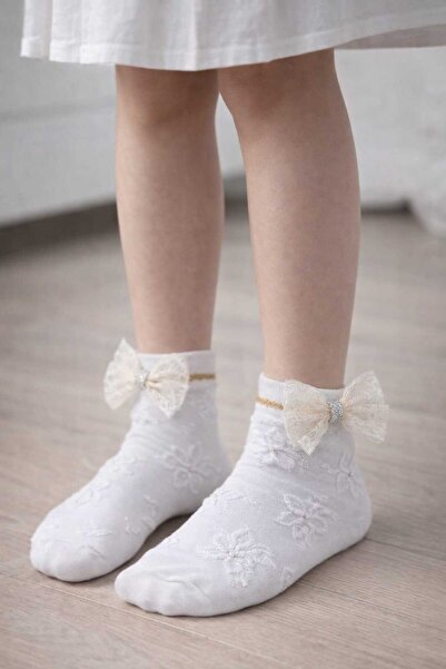 gigigiyim Self-Patterned Ribbon Girls' Socks