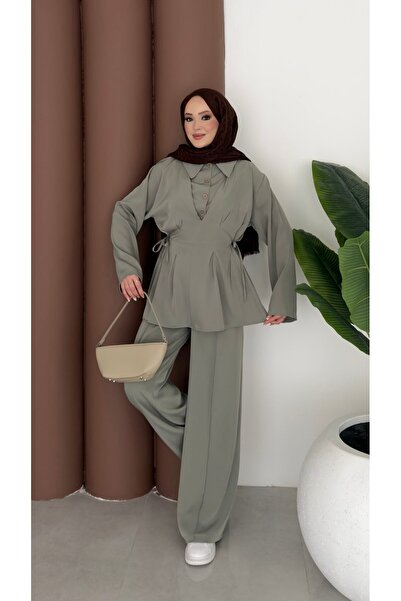 Modanurgul Juliet Pensli İkili Takım - Yağyeşil