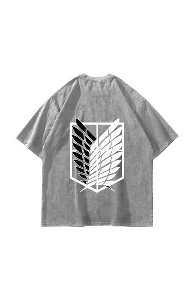 Sekizbiraltı Wings of Freedom Printed Oversize Unisex Washable White Tshirt