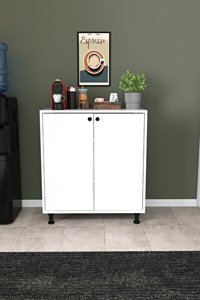 DEKORFİM DF13101 Lotus 2 Kapaklı Çok Amaçlı Mutfak Dolabı Kiler Kahve Köşesi ...