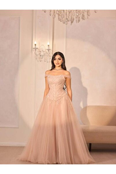 Genenic فستان تل مطرز