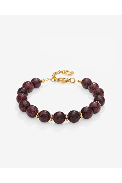 TARZ-I TAKI Natural Stone 10 mm Bordo Quartz Women's Bracelet