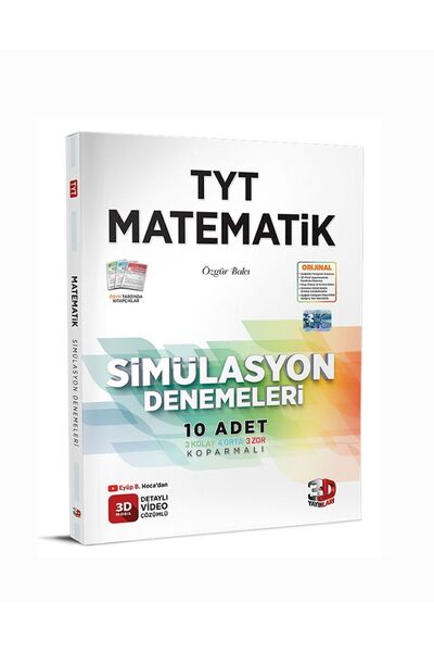 3D Yayınları 3D TYT MATEMATİK DENEME GÜNCEL BASKI 2026