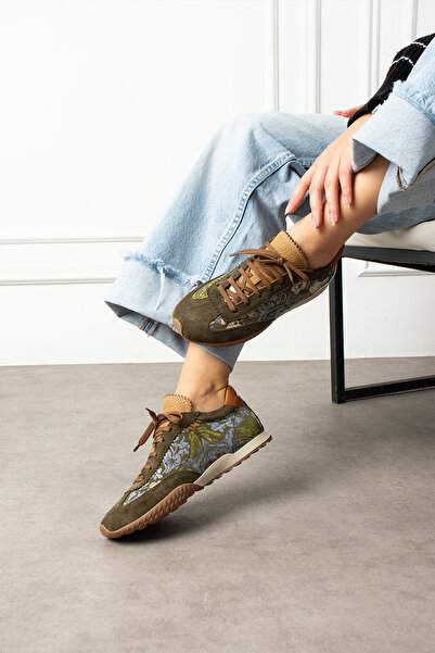 SAYHUFF SHOES Desenli Haki Kadın Spor Ayakkabısı