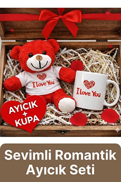 homiva Özel Tasarım Sevimli Romantik Hediye Gift Sevgili I Love You Baskılı K...