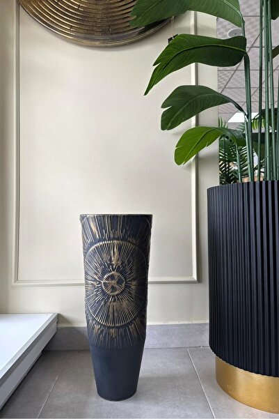 HERA DEKOR Imported Metal Floor Vase