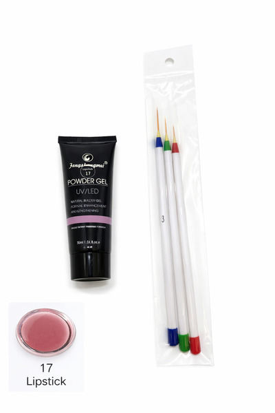 FSM Polygel for nail construction, 30 ml, UV/LED – Lipstick 17