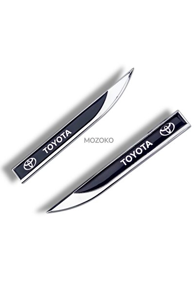 MOZOKO Kendinden Yapışkanlı Toyota Uyumlu Logolu 3D Metal Krom Çamurluk Üstü ...