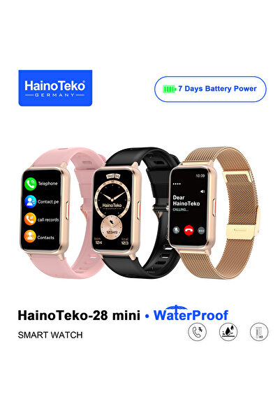 HAINOTEKO Hino Tico 28 Mini Smartwatch, Black, Rose Gold