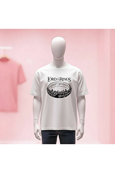 Vordevia Printed Crew Neck Wide Fit Unisex Tshirt