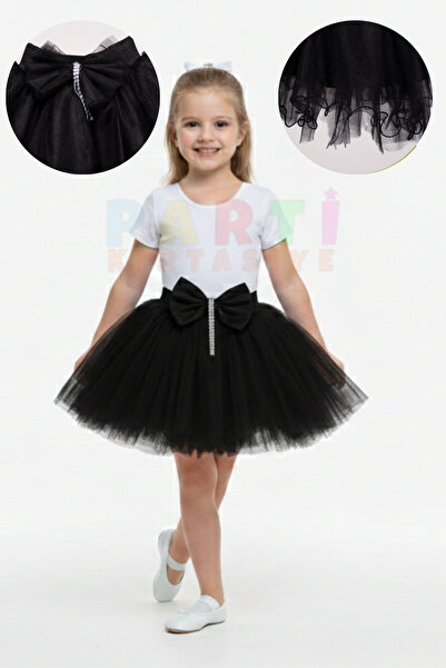 Parti Kırtasiye Fustă tutu pentru fete, cu detaliu fundă, căptușită, pufoasă,...