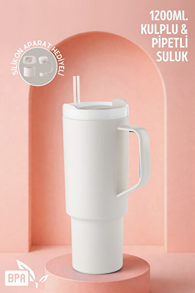 Nandy Home Large Size, 1200ml with Handle and Straw. Drinking Bottle & Flask ...