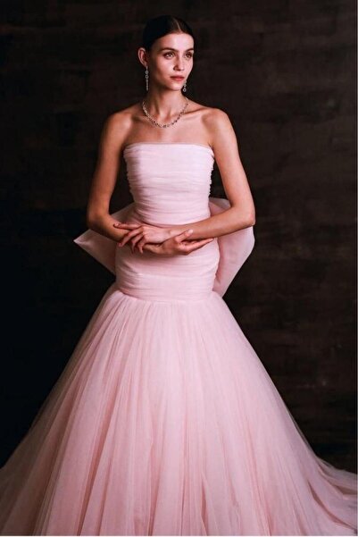 Genenic فستان لحمي قماش تل أنيق