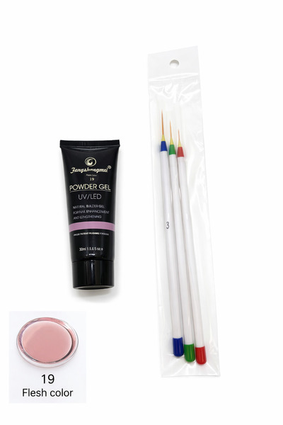 FSM Polygel for nail construction, 30 ml, UV/LED – Flesh Color 19