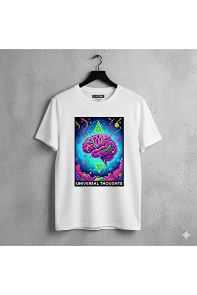 playwear تيشيرت مطبوع بتصميم عالمي كبير الحجم للجنسين من PLAY WEAR