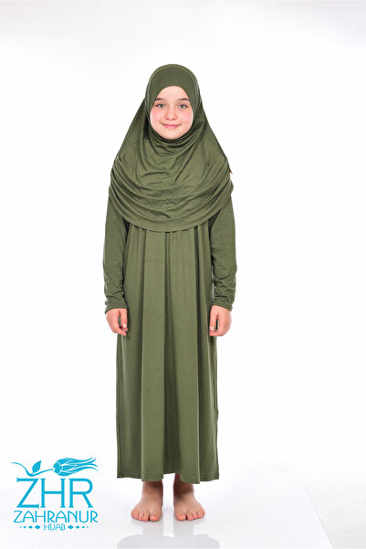 ZAHRANUR HİJAB Çocuk Günlük Uzun Pratik Namaz Elbise