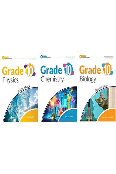 Palme Yayınevi 10.GRADE PHYSİCS-CHEMİSTRY-BİOLOGY PRACTİCE BOOK (3 KİTAP) YEN...