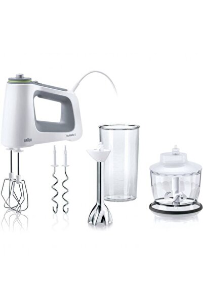 Braun Mixer de mana HM5137WH, 750 W, 9 viteze + Turbo, Pahar gradat 0.6L, Toc...