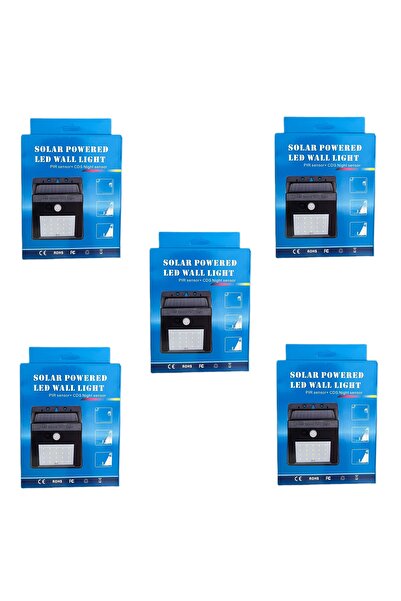 Generic 5 مصابيح جدارية LED تعمل بالطاقة الشمسية مع مستشعر حركة ليلي | إضاءة ...