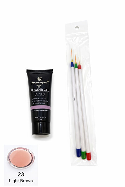 FSM Polygel for nail construction, 30 ml, UV/LED – Light Brown 23