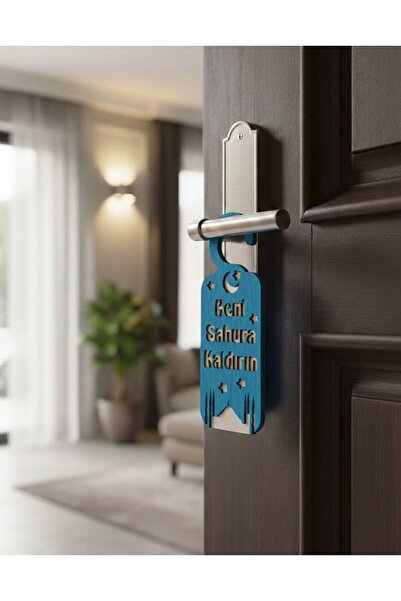 Ste Desing Decorative Wooden Ramadan Sahur Door Hanger