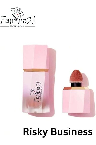 famina21 - أحمر خدود سائل من كولور بلوم بلمسة نهائية غير لامعة - أحمر خدود جل...