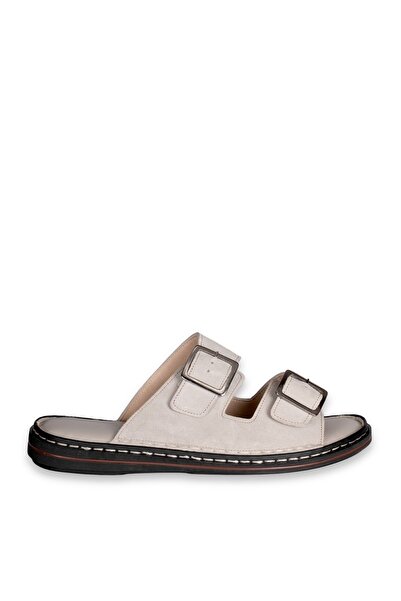 Esem 602 شبشب من الجلد الطبيعي بلون رملي