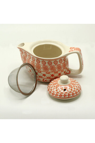 OEM Oriental Style Long Life Ceramic Teapot with Infuser, Amber, 350 ml